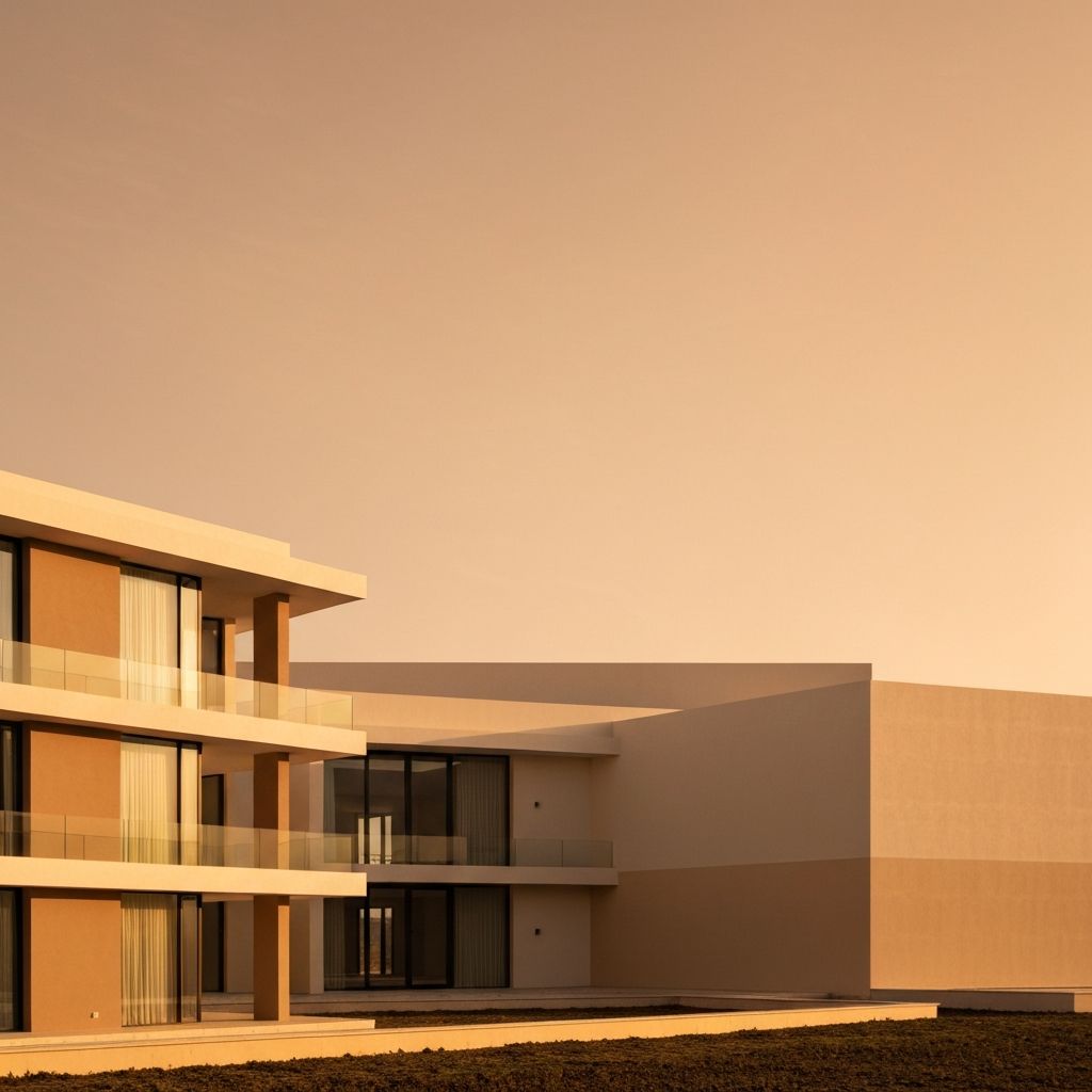 Warm architectural photography